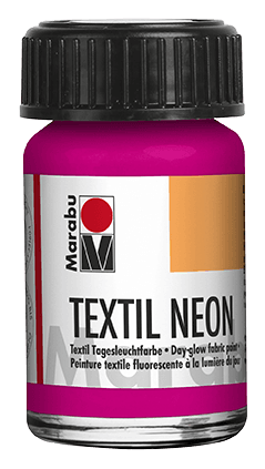 Barva na světlý textil Marabu Textil Neon 15 ml - růžová 334