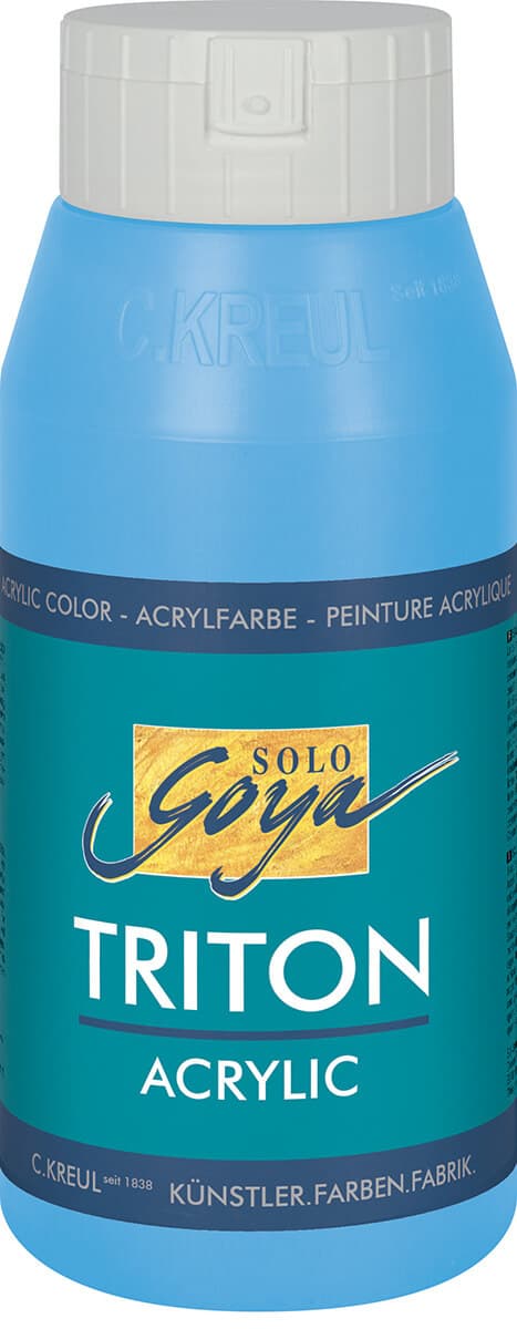 Akrylová barva SOLO GOYA Triton 750 ml modrá světle