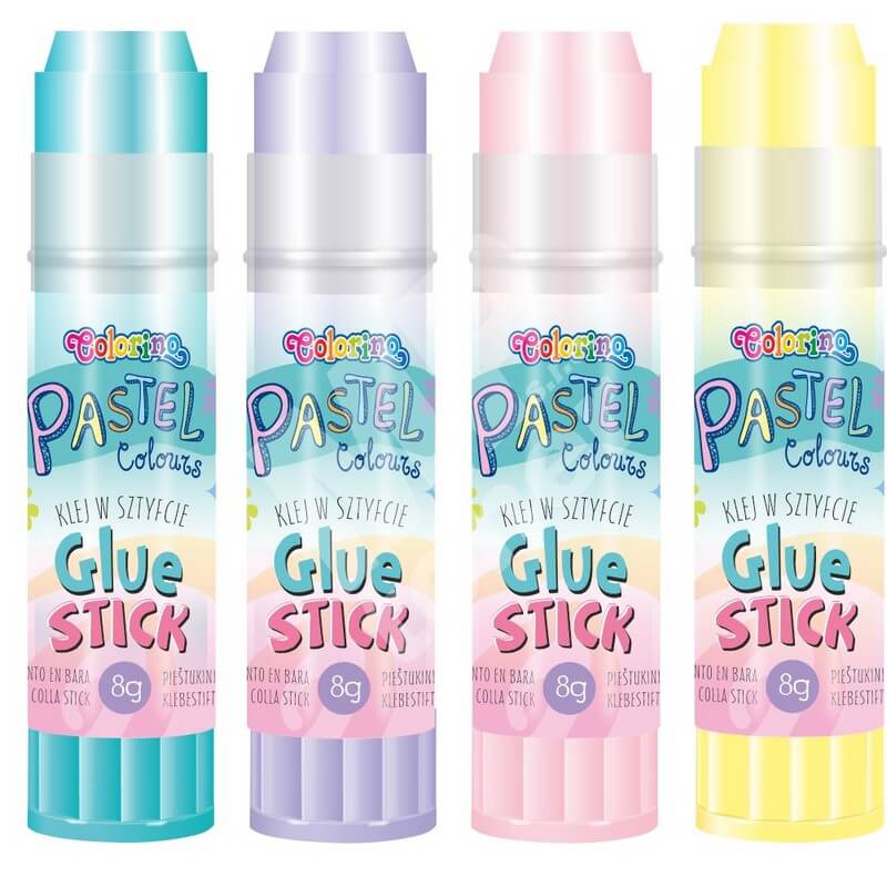 Colorino Pastel Colours transparentní lepicí tyčinka 9 g
