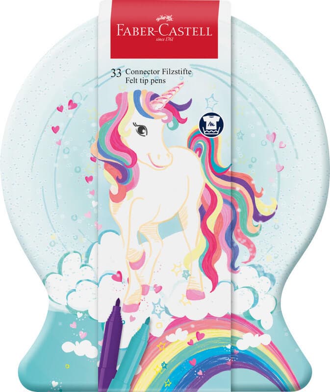 Faber-Castell Connector fixy 33 barev motiv Jednorožec