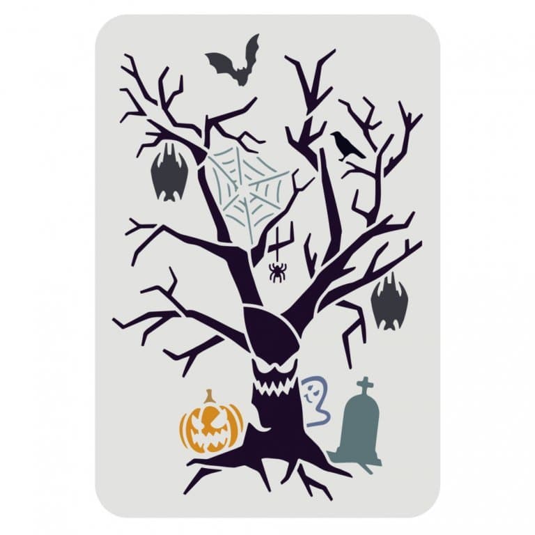 Šablona plastová 30 x 30 cm motiv Slunce a fáze Měsíce