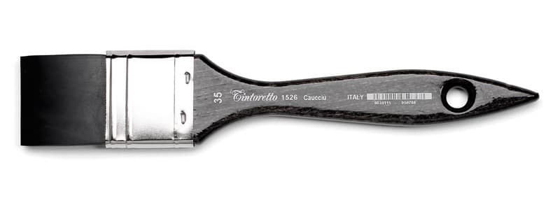 Tintoretto plochý štětec černý kaučuk velikost 25