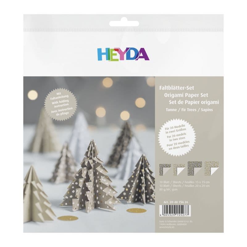 Papíry na origami 15x15 a 20x20 cm - šedá se zlatými a bílými tečkami, 20 ks | origami papíry, dvě velikosti, oboustranné, fotonávod, skládání,…