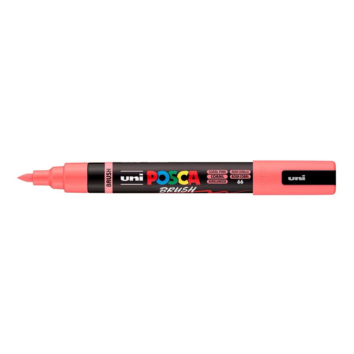 Uni POSCA PC-5BR korálově růžový akrylový popisovač štětcový hrot