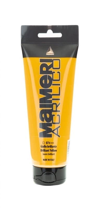 Akrylová barva Maimeri Acrilico 75 ml - Brillant Yellow 074