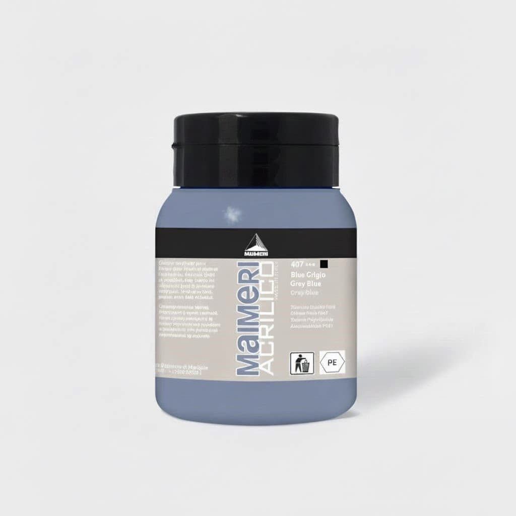 Akrylová barva Maimeri Acrilico 500 ml – Šedomodrá 407 | akryl, acrylic paint, 500ml, Maimeri, Acrilico, šedomodrá, odstín 407, výtvarné potřeby, malování