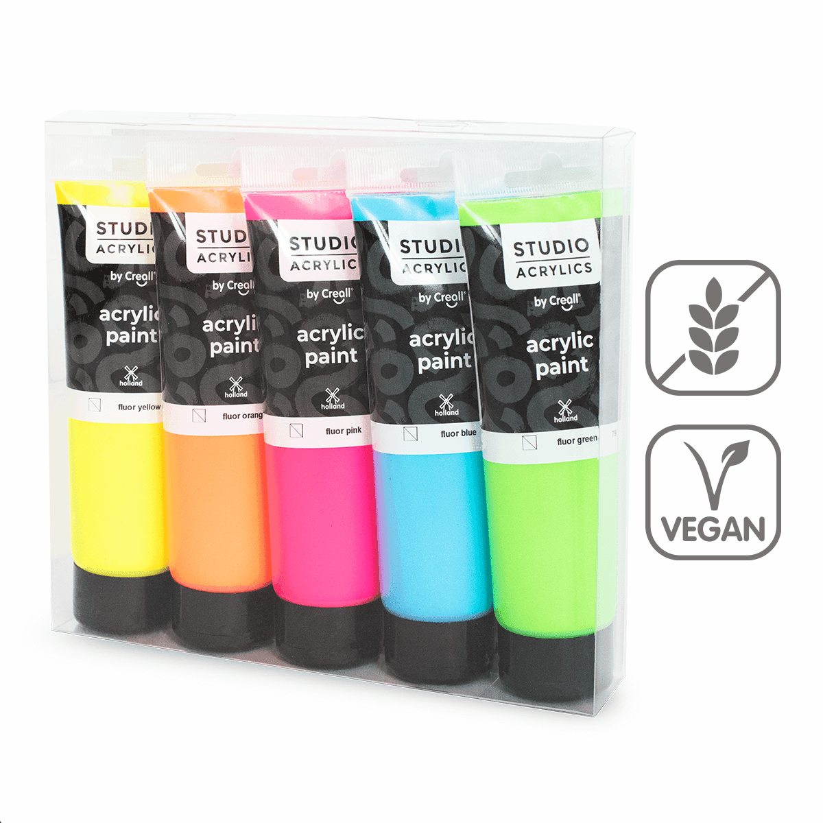 Creall Studio Metallic Acrylics sada metalických akrylových barev 5×120ml