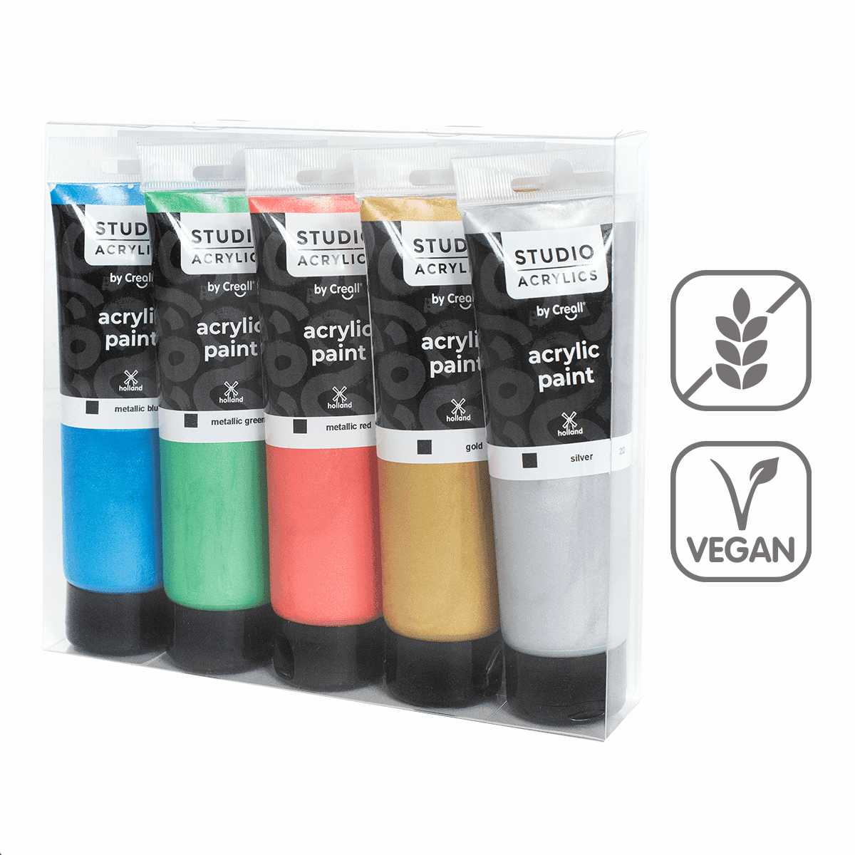 Creall Studio sada 5 neonových akrylových barev 120 ml