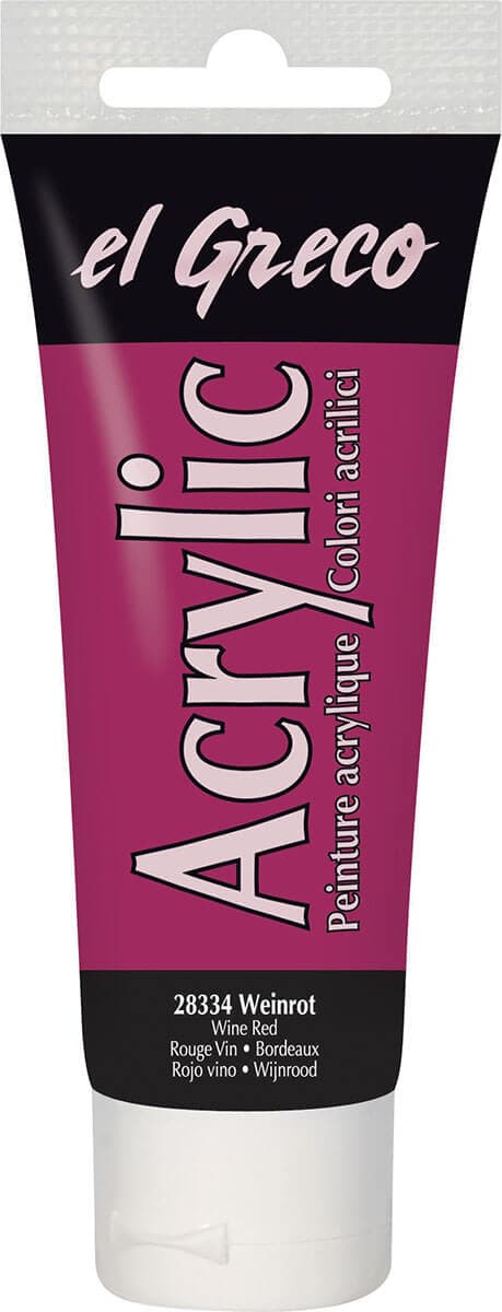 Kreul EL GRECO akrylová barva červená vínová 75 ml