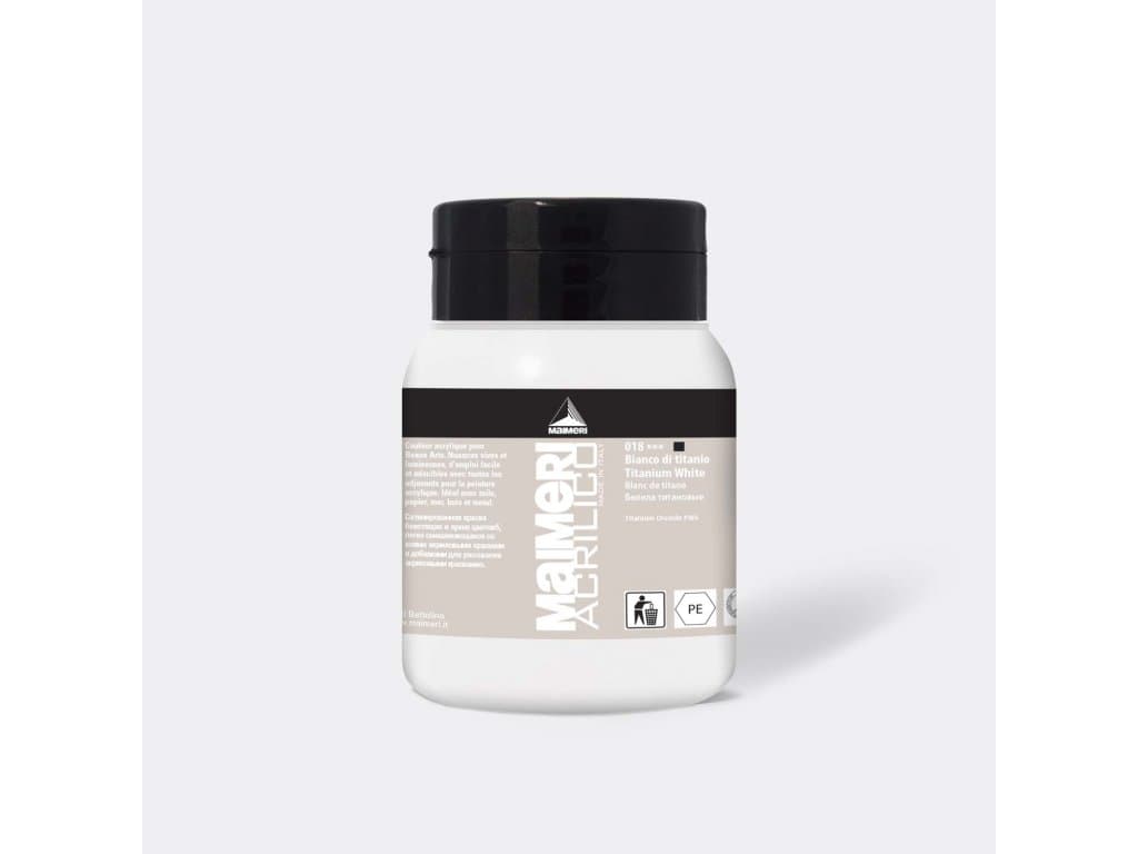 Maimeri Acrilico akrylová barva běloba platinová 500 ml