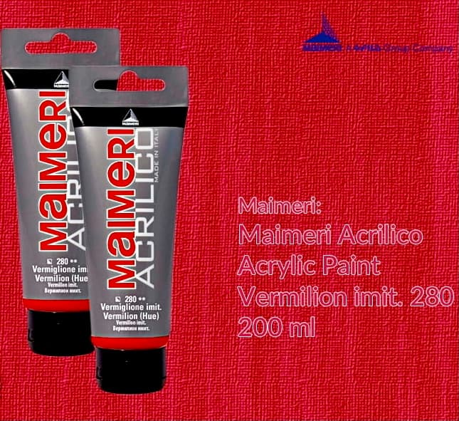 Maimeri Acrilico akrylová barva červeň rumělka 200 ml