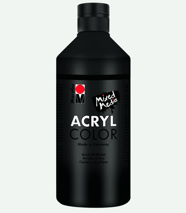 Marabu Acryl Color černá akrylová barva 500 ml