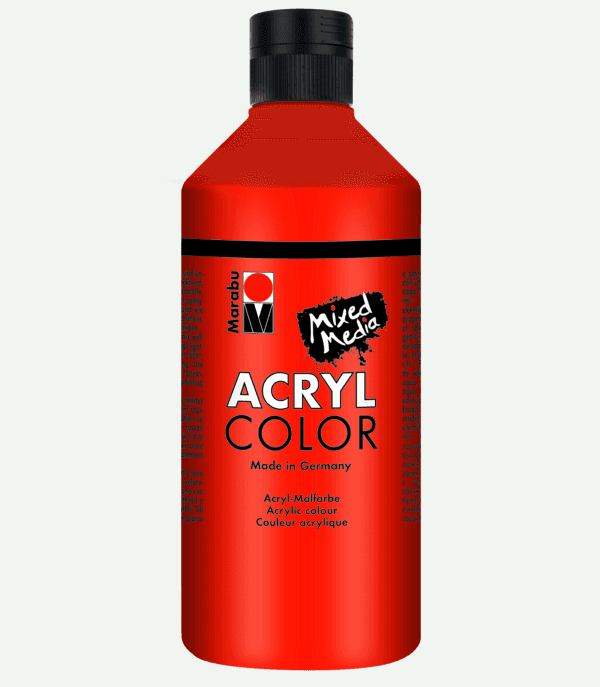 Marabu Acryl Color akrylová barva červená rumělka 500ml