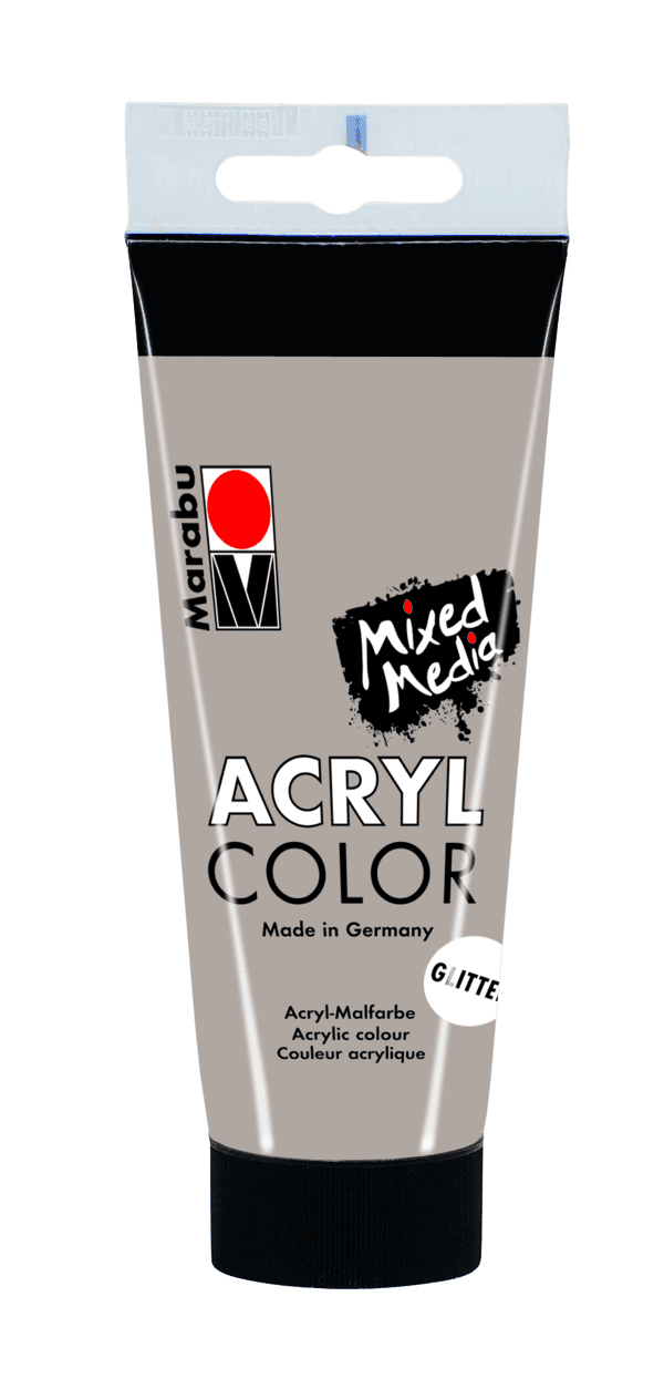 Marabu Acryl Color stříbrná glitrová akrylová barva 100 ml