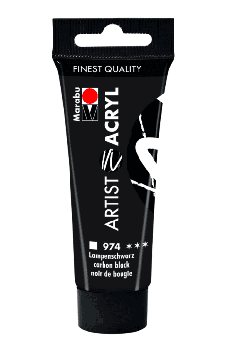 Marabu Artist Acryl černá akrylová barva 22 ml