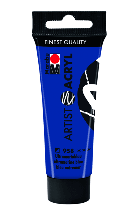 Marabu Artist Acryl akrylová barva ultramarín modrá 22 ml