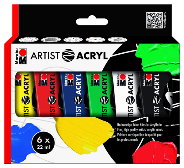 Marabu Artist Acryl sada 6 akrylových barev 22 ml