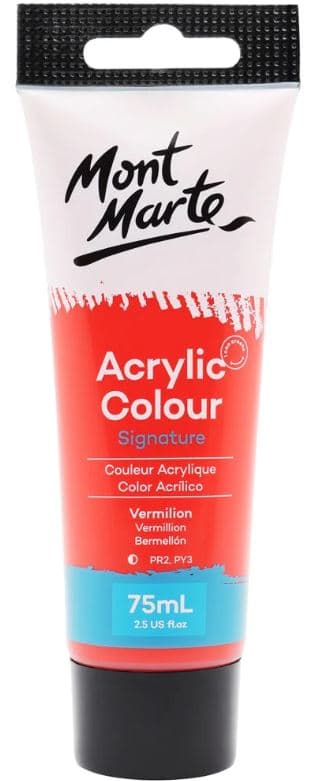 Mont Marte akrylová barva rumělka červená 75ml tuba