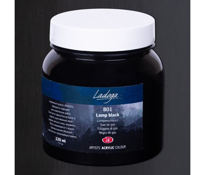 Nevskaya Palitra Ladoga akrylová barva černá lamp 220 ml