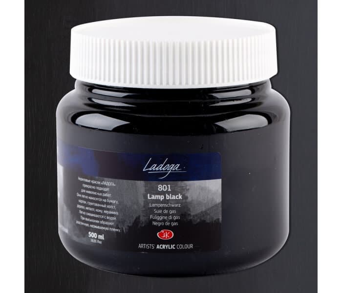 Nevskaya Palitra Ladoga akrylová barva černá lamp 500ml
