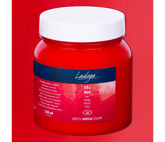 Nevskaya Palitra Ladoga akrylová barva červená 220 ml