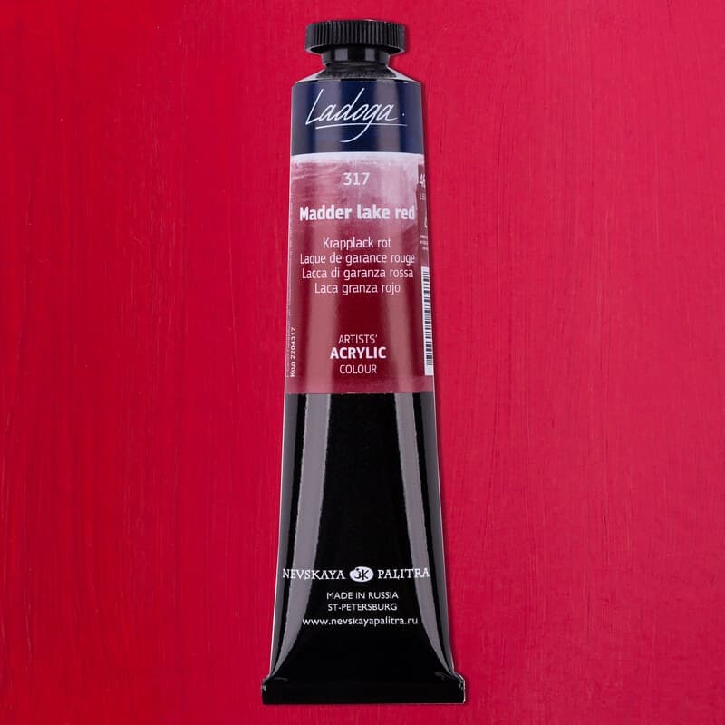 Nevskaya Palitra Ladoga akrylová barva červená Madder Lake 317