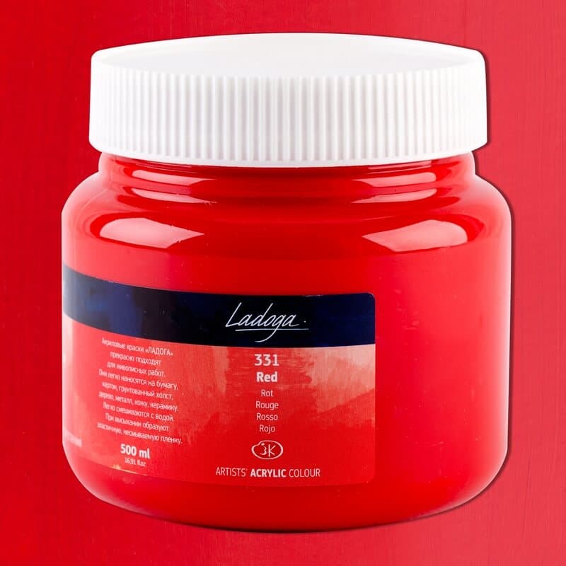 Nevskaya Palitra Ladoga akrylová barva červená 500 ml