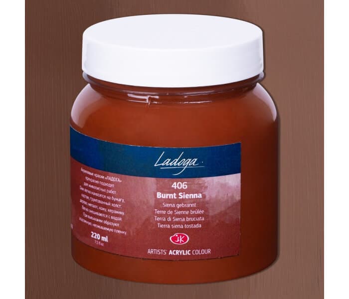 Ladoga akrylová barva hnědá siena pálená 220 ml