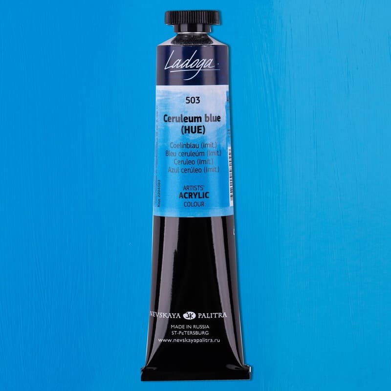 Nevskaya Palitra Ladoga akrylová barva modrá Ceruleum 503 46ml