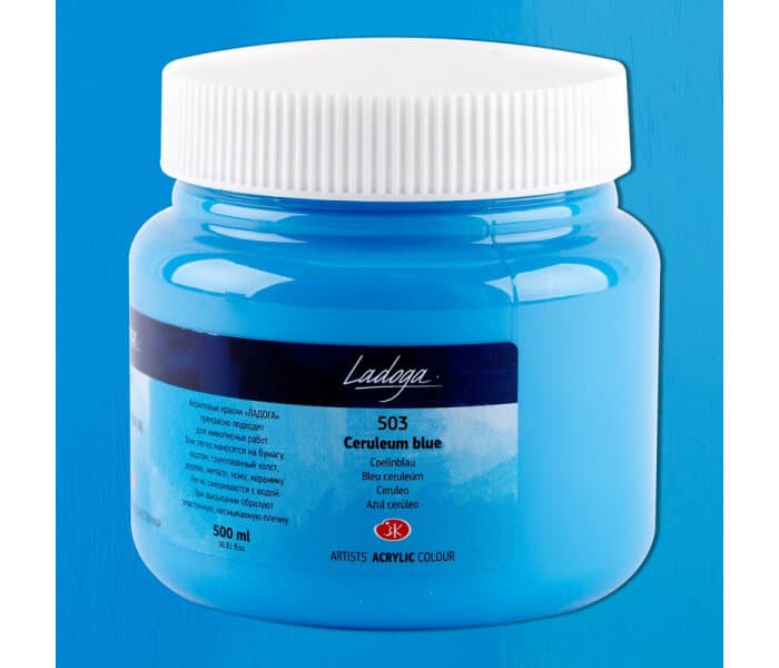 Nevskaya Palitra Ladoga akrylová barva modrá ceruleum 500 ml