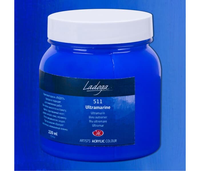 Nevskaya Palitra Ladoga akrylová barva modrá ultramarín 511 220ml