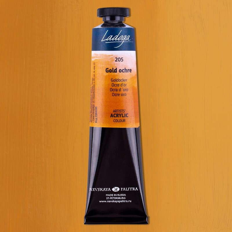 Nevskaya Palitra Ladoga akrylová barva okr zlatý 46ml