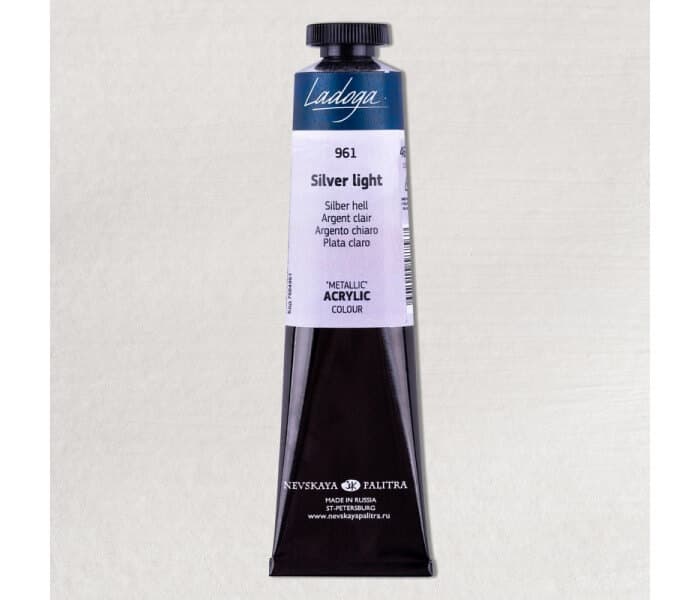 Nevskaya Palitra Ladoga stříbrná metalická akrylová barva 46 ml