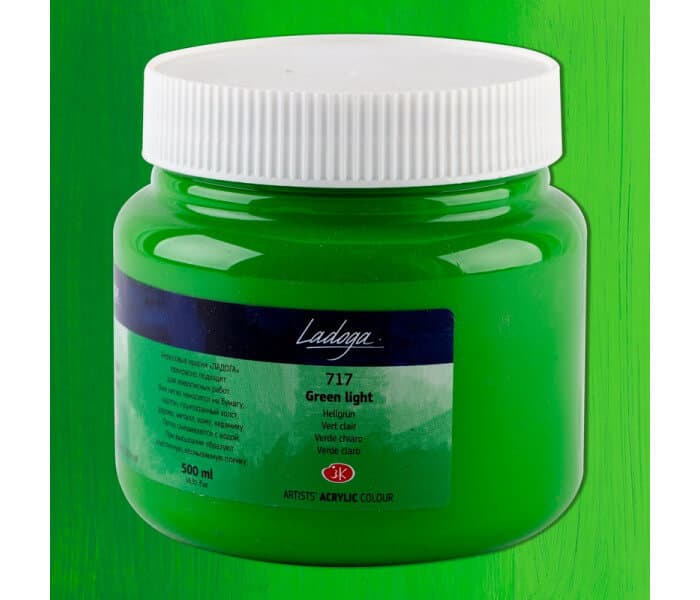 Nevskaya Palitra Ladoga akrylová barva zelená světlá 500 ml