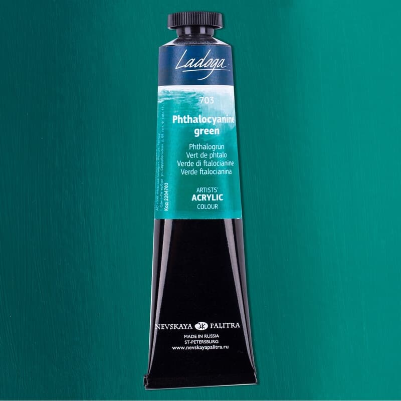 Nevskaya Palitra Ladoga akrylová barva zelená phtalo 46 ml