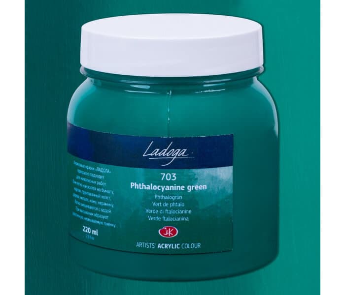 Nevskaya Palitra Ladoga akrylová barva zelená pthalo 220 ml