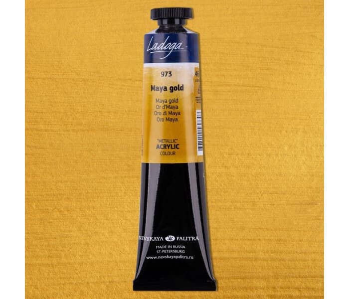 Nevskaya Palitra Ladoga Maya Gold metalická akrylová barva 46ml