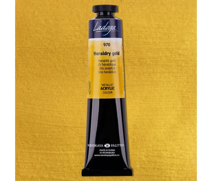 Nevskaya Palitra Ladoga zlatá metalická akrylová barva 46 ml