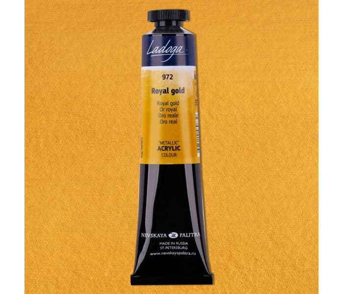 Nevskaya Palitra Ladoga akrylová metalická barva Royal gold 972