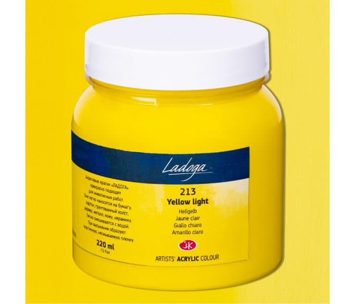 Nevskaya Palitra Ladoga akrylová barva žlutá světlá 220 ml