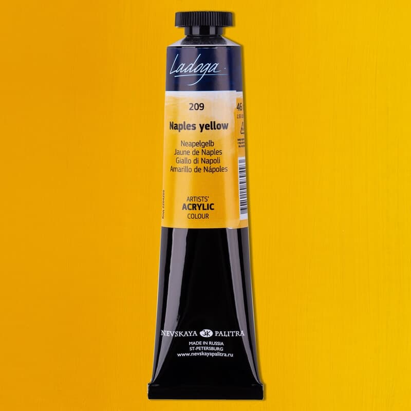 Nevskaya Palitra Ladoga akrylová barva žlutá neapolská 46 ml