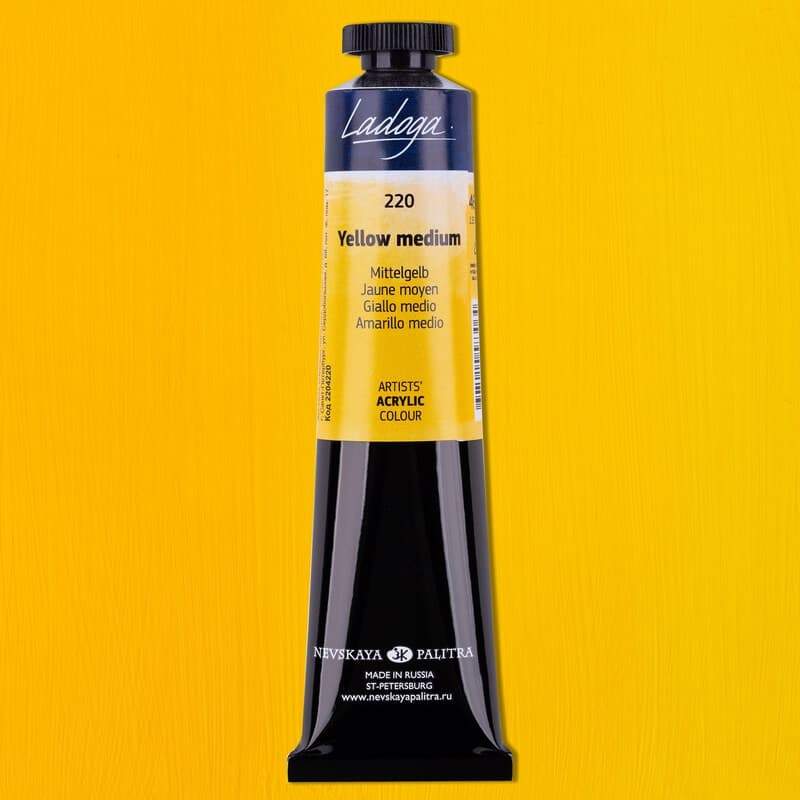 Nevskaya Palitra Ladoga akrylová barva žlutá střední 46ml