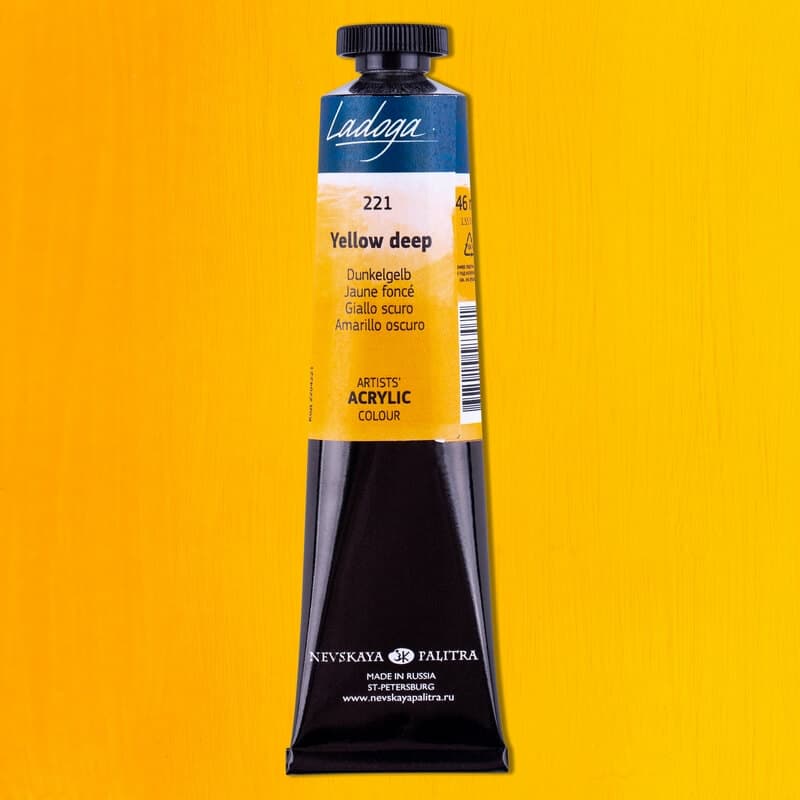 Nevskaya Palitra Ladoga akrylová barva žlutá tmavá 46 ml