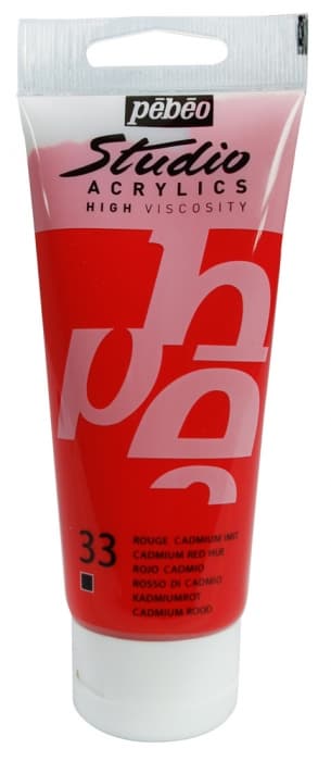 Pébéo Studio Acrylic 100 ml kadmium červená akrylová barva
