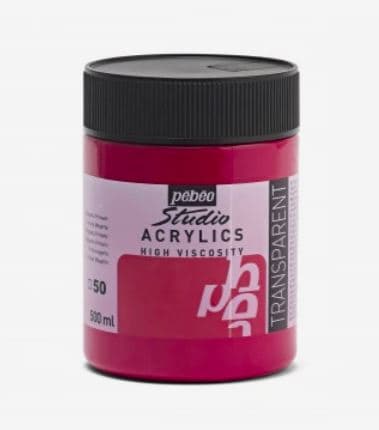 Pébéo Studio Acrylic červená magenta akrylová barva 500 ml