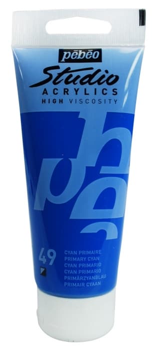 Pébéo Studio Acrylic cyan základní akrylová barva 100 ml