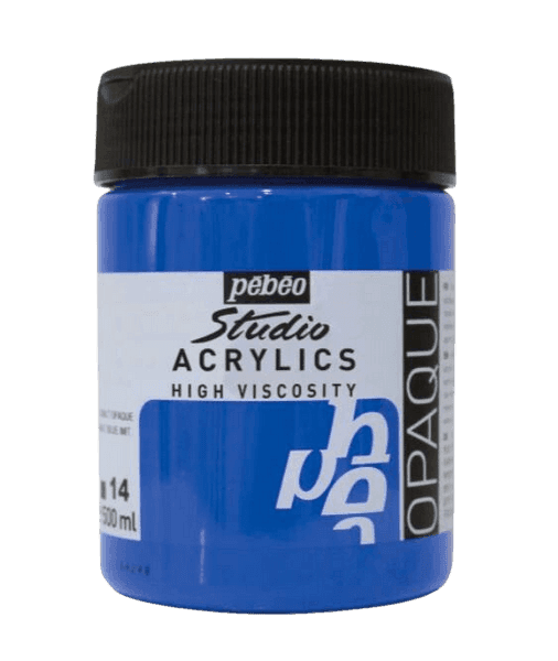 Pébéo Studio Acrylic modrá kobalt akrylová barva 500 ml