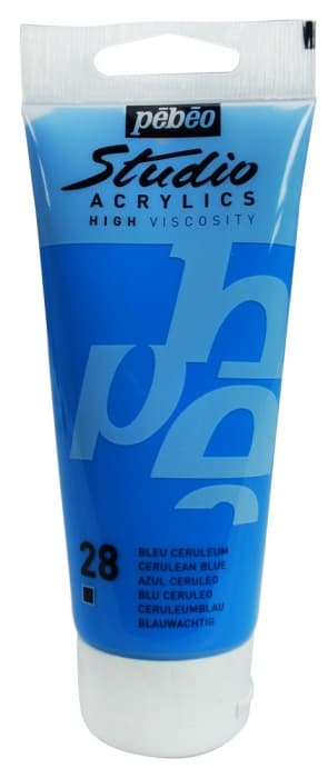 Pébéo Studio Acrylic modř cerulean akrylová barva 100 ml