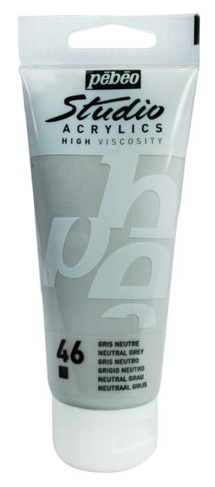 Pébéo Studio Acrylic šedá akrylová barva 100 ml