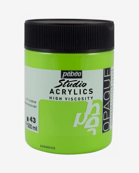 Pébéo Studio Acrylic zelená kadmium akrylová barva 500 ml